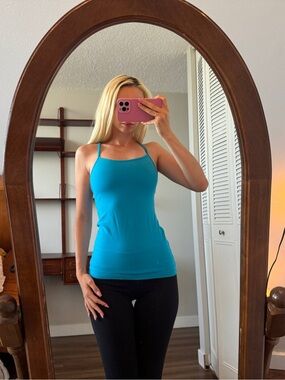 lululemon athletica Turquoise Spaghetti-Strap Camisole